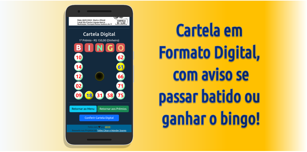 Cartela em formato digital